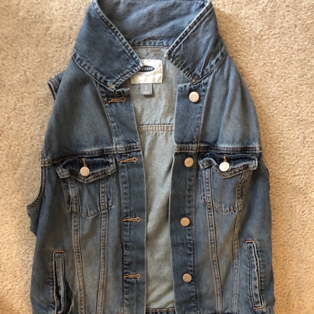 Old navy women's jean vest sz small